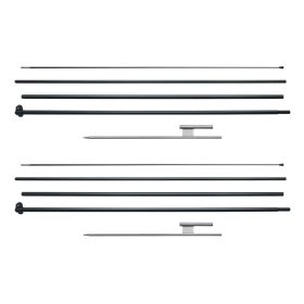 VEVOR Feather Flag Pole Kit 2 Packs Swooper Flag Pole 16.3 ft with Ground Stakes